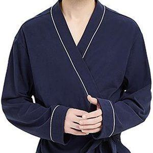 U2SKIIN Mens Cotton Robe Lightweight Knit Bathrobe